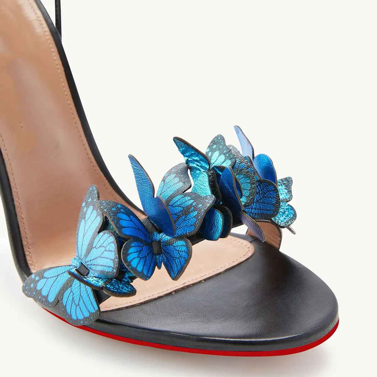 100mm/120mm Women's High Heels Butterfly Straps Party Red Bottom Sandals-vocosishoes