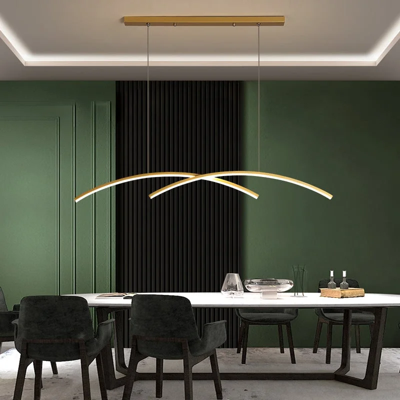 Simple Long Living Room Lamp Creative Personality Dining Room Bar Designer Lamp Restaurant Chandelier