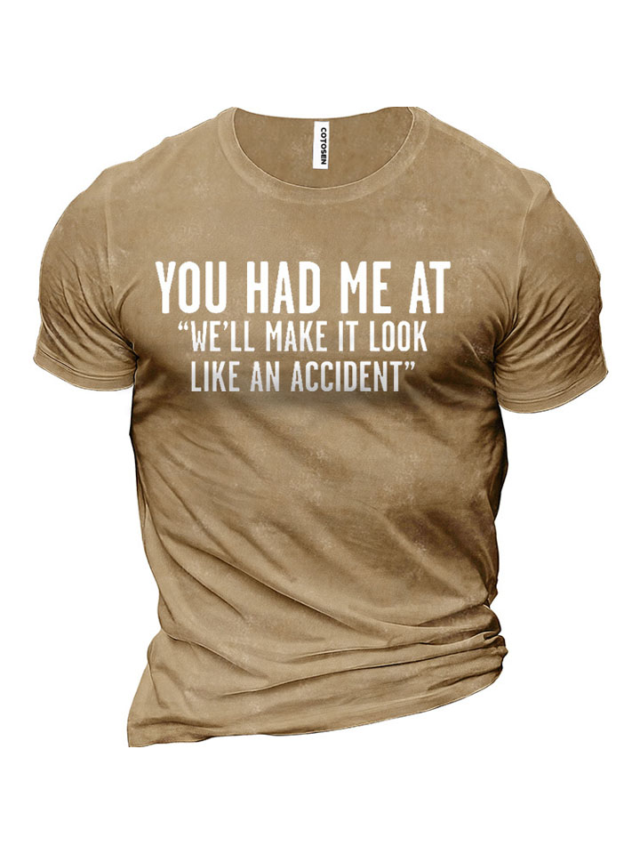 Summer Round Neck English Print Pullover T-shirt