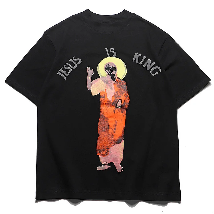 Sopula Religious Art "Jesus Is King" Graphic Cotton Unisex T-Shirt