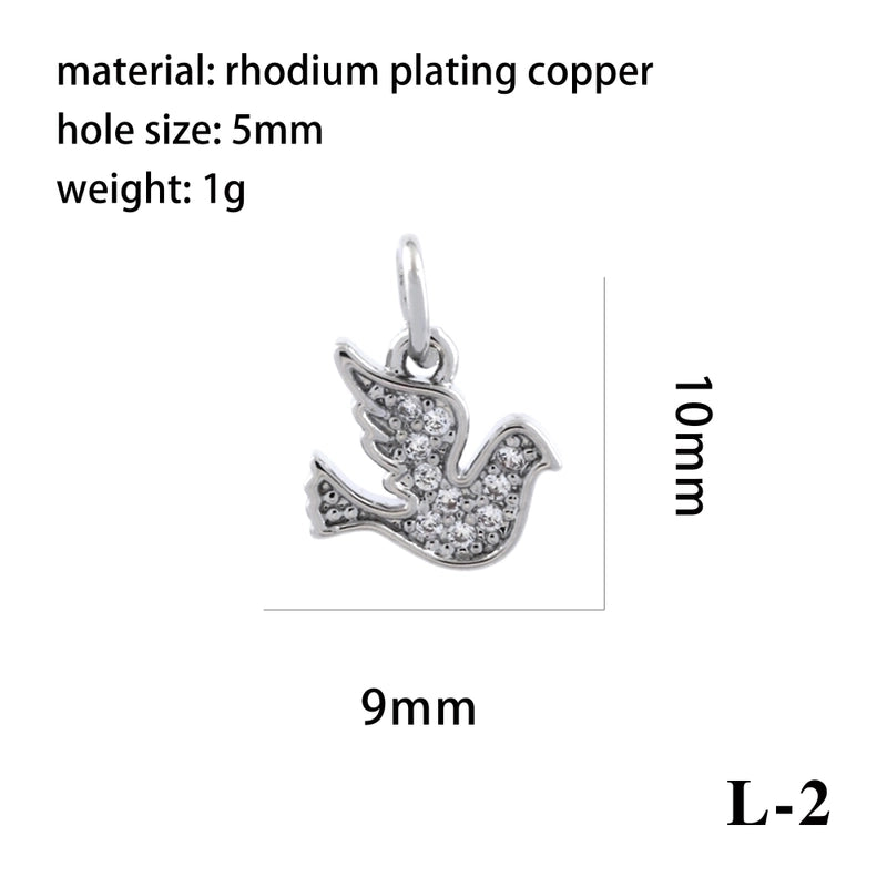 Elegant Minimalist Bee Dragonfly Butterfly Copper Plating Inlay Zircon 18k Gold Plated Charms