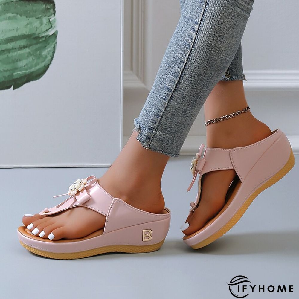Women's Sandals Plus Size Daily Summer Flat Heel Round Toe Minimalism Synthetics Loafer Solid Colored Black White Yellow | IFYHOME