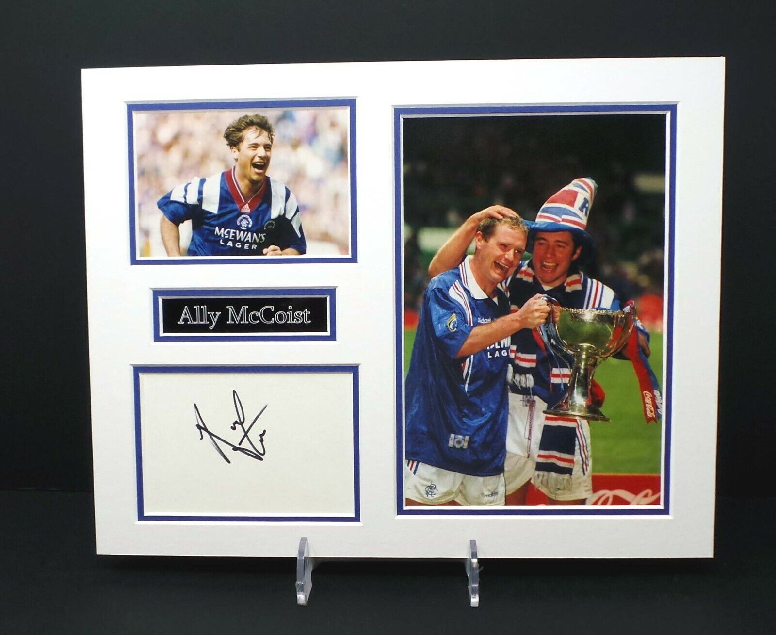 Ally McCOIST Glasgow Rangers Legend Signed Mounted Photo Poster painting Display 2 AFTAL RD COA