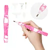 Resin Diamond Painting Point Drill Pen with 4 Various Tips Painting Arts 5D Point Drill Pen Diamonds Art Points Drills Pens for Nail Arts Rhinestone Decorations Cross-Stitch (Pink)