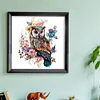 >SALE<Full Embroidery Eco-cotton Thread 11CT Printed Flower Owl Cross Stitch(ACC-947)