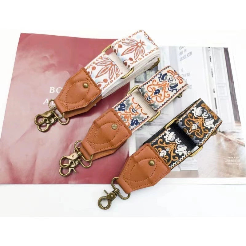 Hot Sale 5CM Ethnic Style Wide Shoulder Strap Retro Polyester Bag Strap Shoulder Messenger Bag Strap Guitar Strap Replaceable Shoulder Strap