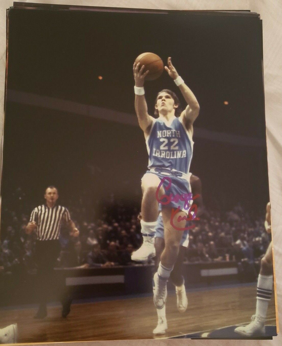 GEORGE KARL NORTH CAROLINA TAR HEELS SIGNED AUTOGRAPHED 8X10 Photo Poster painting W/COA G