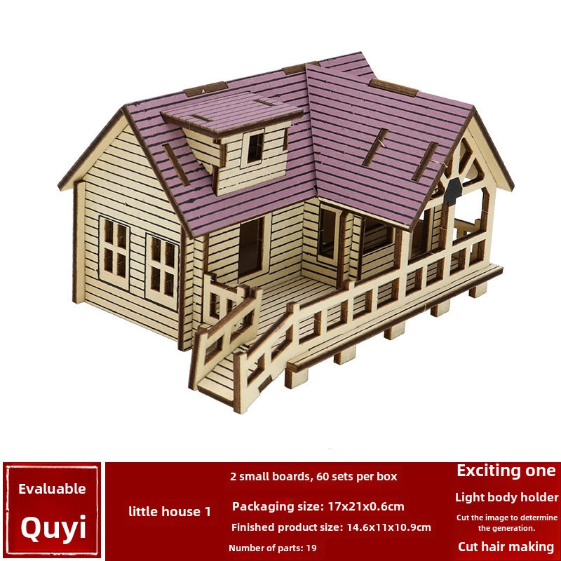 Stall Supply Children’s Wooden 3D Puzzle Adult Puzzle Christmas Building Handmade Educational Model Toy