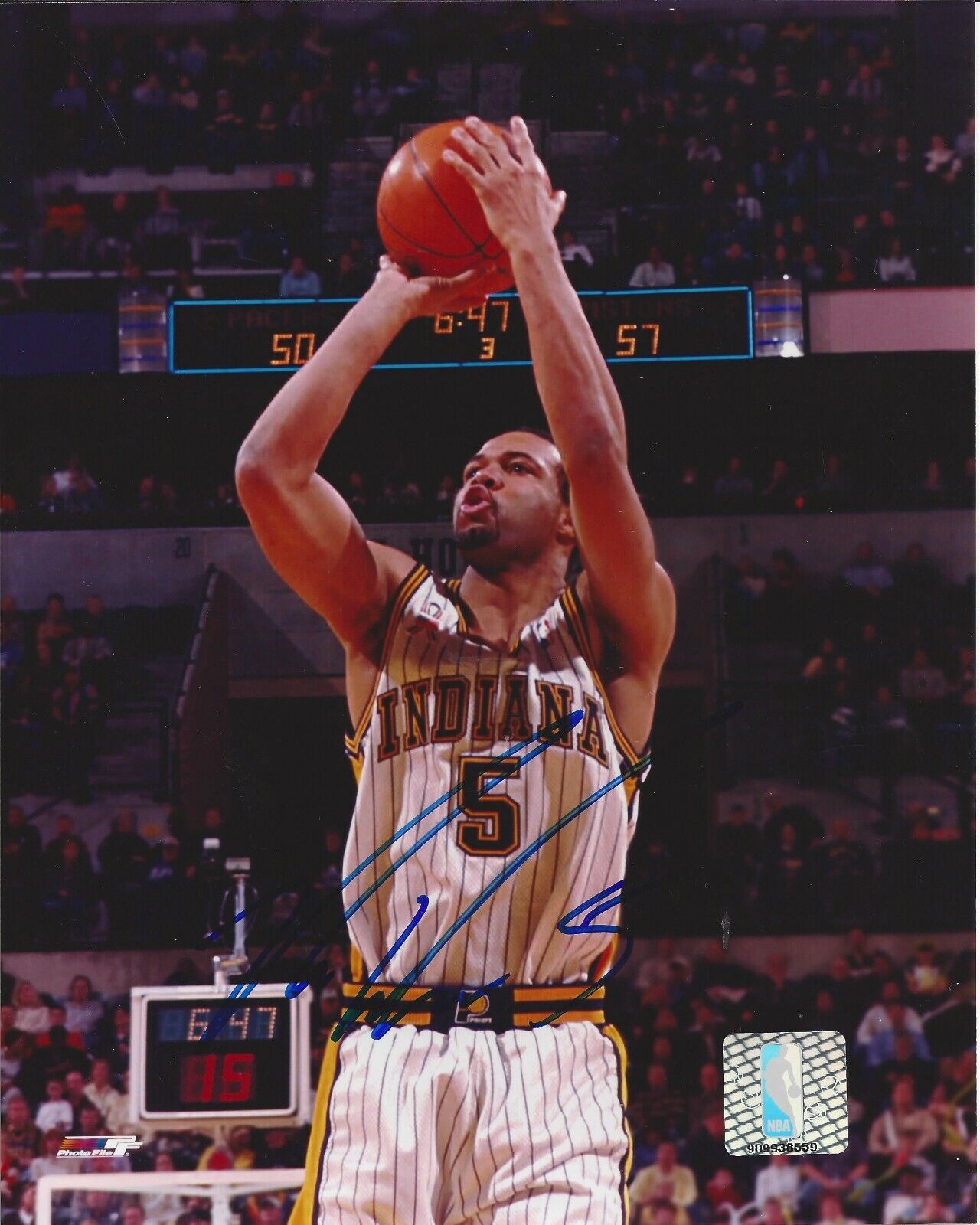 Ron Mercer autographed 8x10 Indiana PacersS79