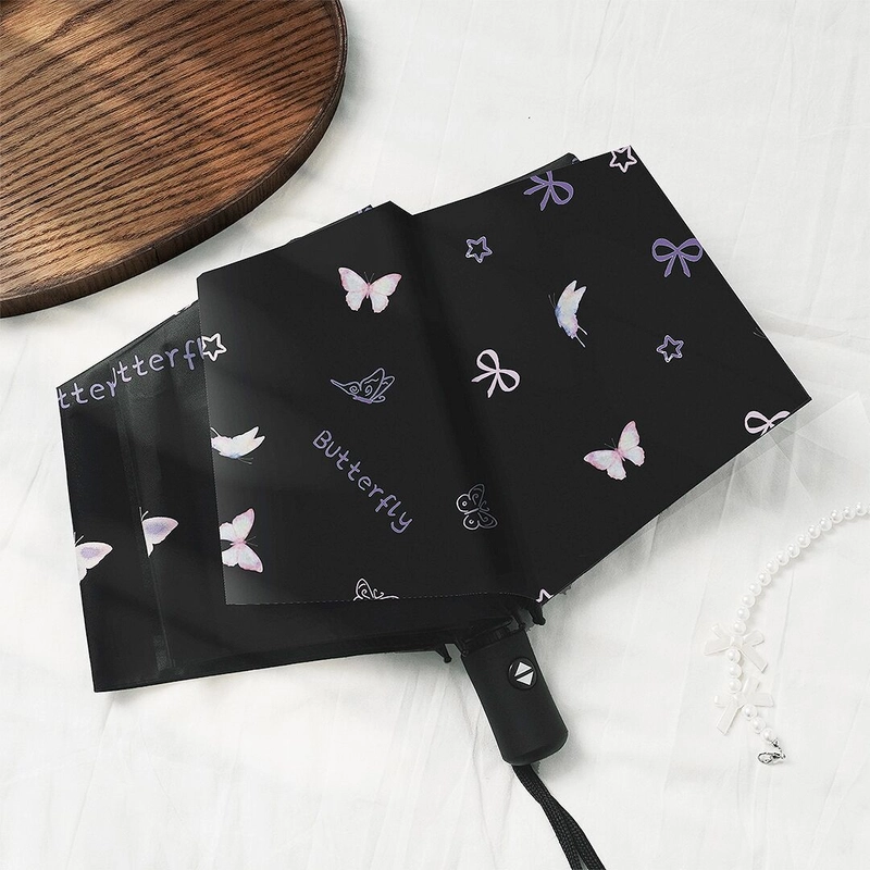 Casual Bow Knot Polyester Iron Umbrella Rain Gear