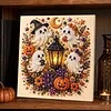 Kit de peinture en perles en diamant encadr&eacute; pour fant&ocirc;mes d&rsquo;Halloween DIY 20x20cm