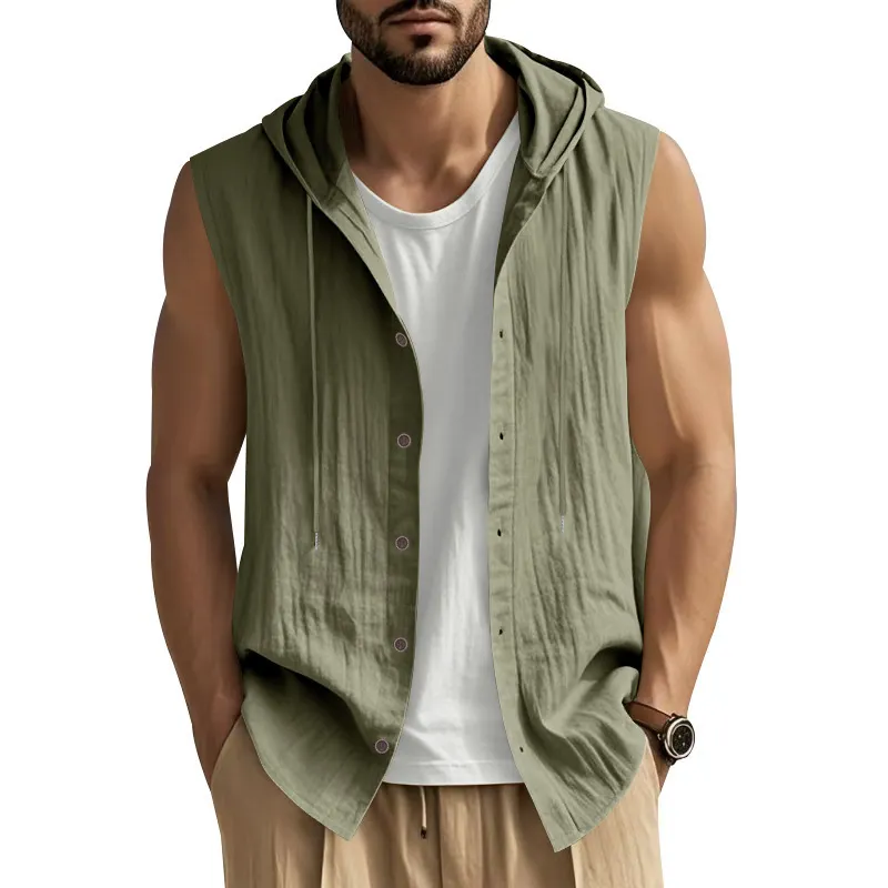 Men's Holiday Linen Shirt & Vest-INSPIREUSE