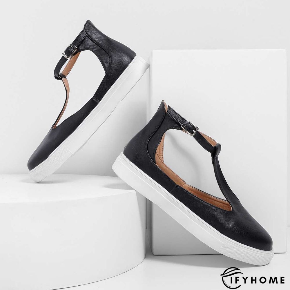 Summer Sandals Round Toe Shoes with Adjustable Buckle | IFYHOME