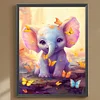 Diamond Painting-DIY Round Drill Garden Elephant