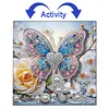 Kit d&rsquo;art diamant&eacute; de perceuse en forme sp&eacute;ciale bricolage de papillon fleur avec cadre 25x25cm