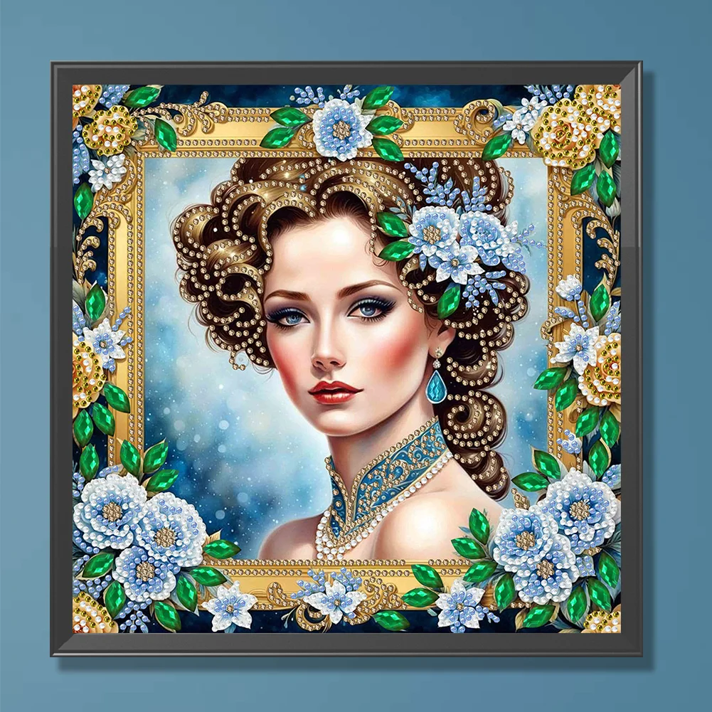 Diamond Painting - Partial Special Shaped Drill - Fashion Lady(Canvas|30*30cm)
