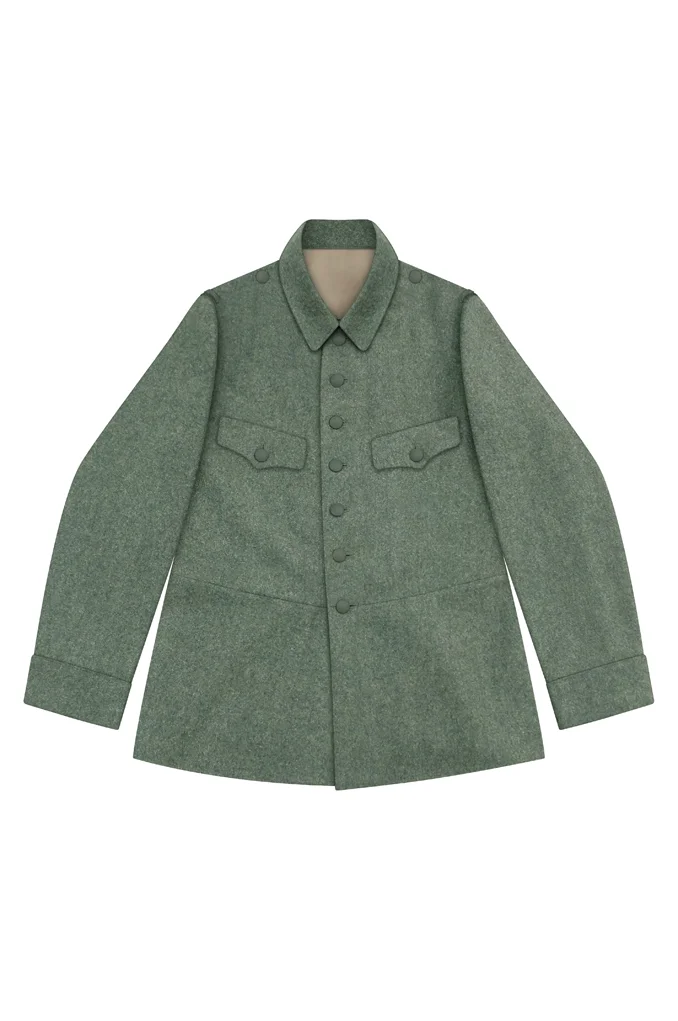  Reissued Dutch EM Field Grey Wool Field Tunic Jacket By German II German-Uniform