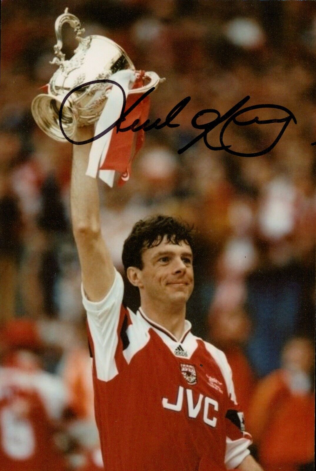 David O'Leary Hand Signed 6x4 Photo Poster painting Arsenal Gunners Autograph Memorabilia + COA