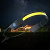 LED+COB Rechargeable Headlight Waterproof Head Lamp for Camping Fishing Hiking