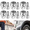 3/8 Inch Power Washer Quick Connect Kit Stainless Steel Adapter Set Power Washer Adapter Fittings Female/Male NPT Thread 12 Pcs 5000 PSI