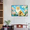 (60*40cm)Cat Flowers - Full Round Drill Diamond Painting