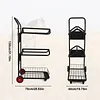 [US Local Warehouse] Rolling Horse Saddle Rack Cart with Storage Basket Saddle Pad Rack Stand 3 Tier Heavy Duty Horse Tack Organizer for Stable Storage Moving Transport Supplies