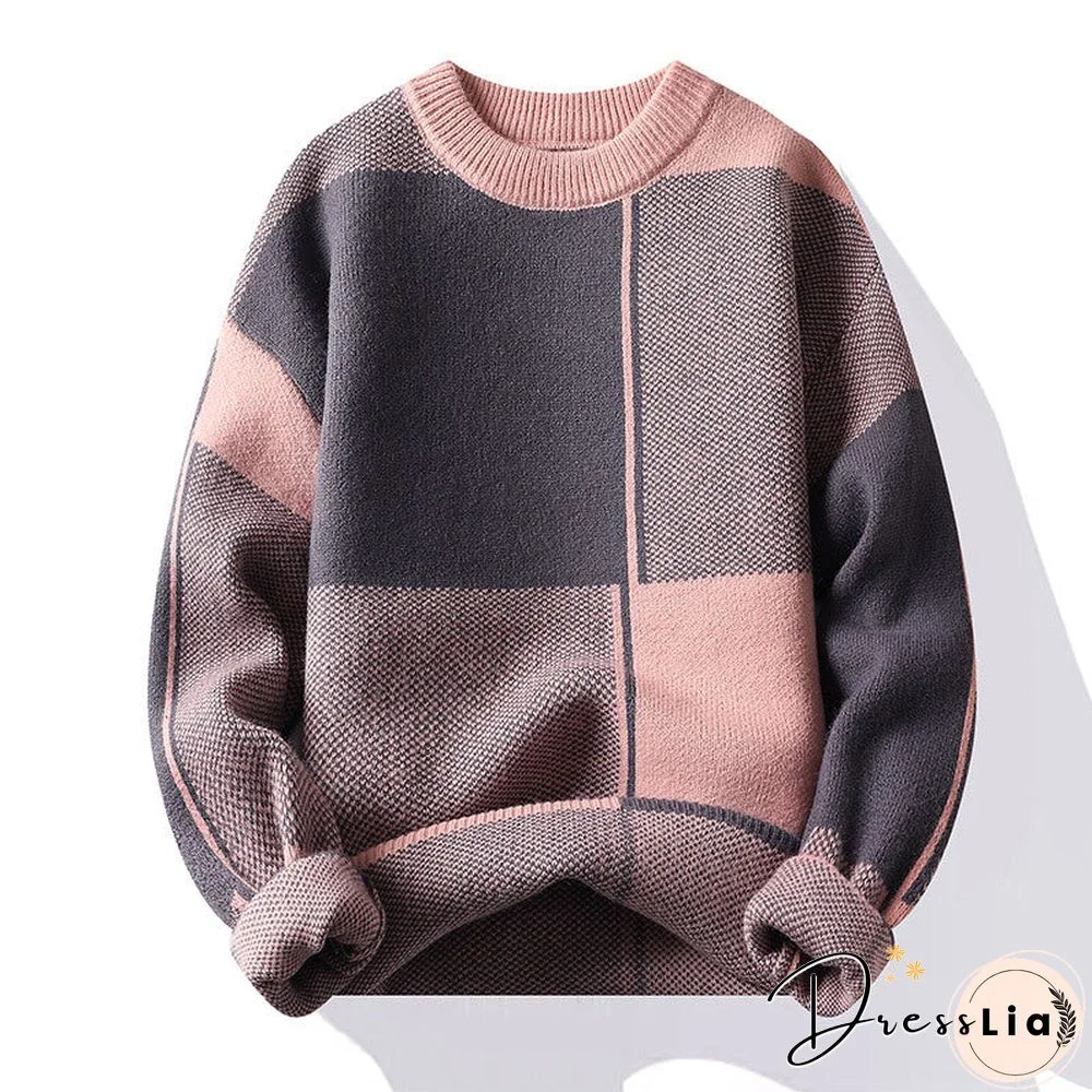 Round Neck Thickened Sweater Man