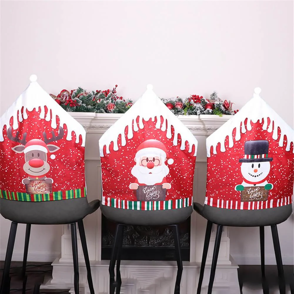 Christmas Dinner Chair Back Covers Dining Room Decor Christmas Chair Covers、shopify、sdecorshop