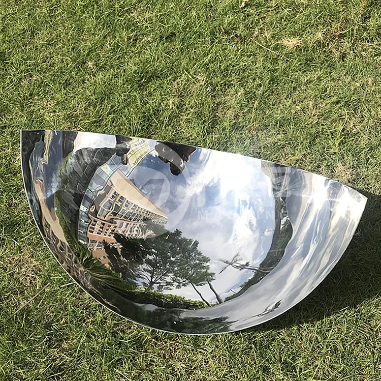 Polished Mirror Stainless Steel Hollow Ball Cut To Quarter