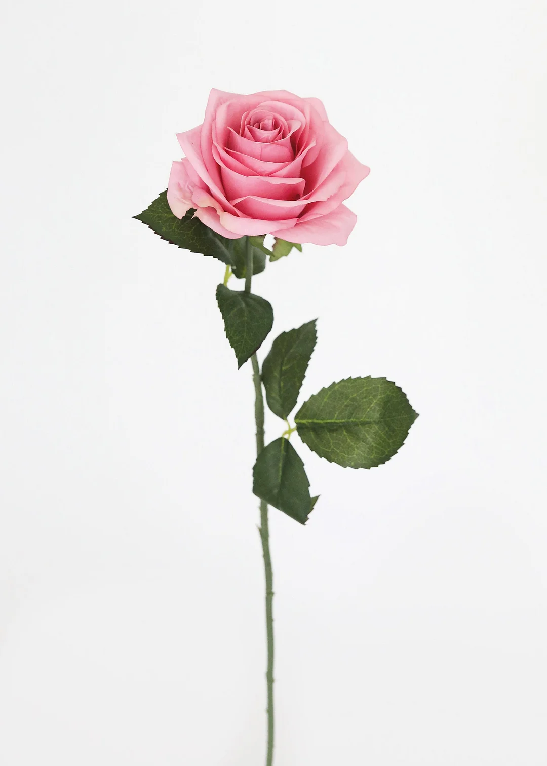 Cottage Pink Fake Rose - 21.5"