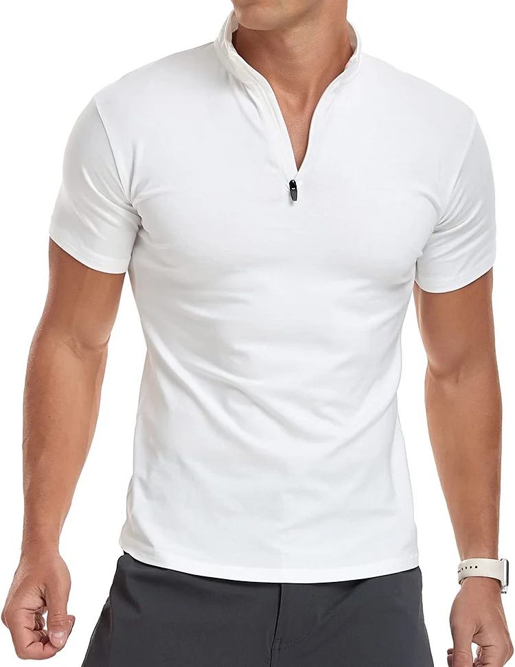 Gentleman Short Sleeve Cotton Polo Shirt