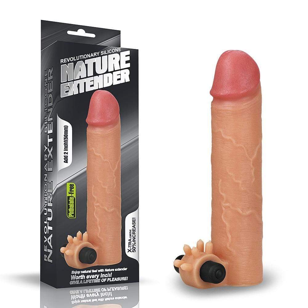 7.5 Inch Powerful Motor Vibrating Penis Extension Sleeve-FUNSEXDOLLS