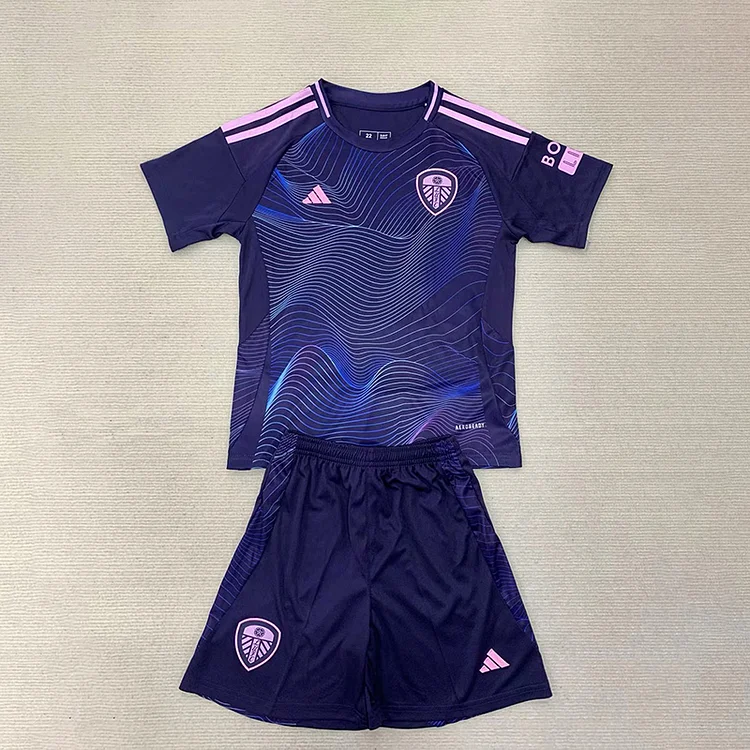 24/25 Leeds United Second Away Kids Set
