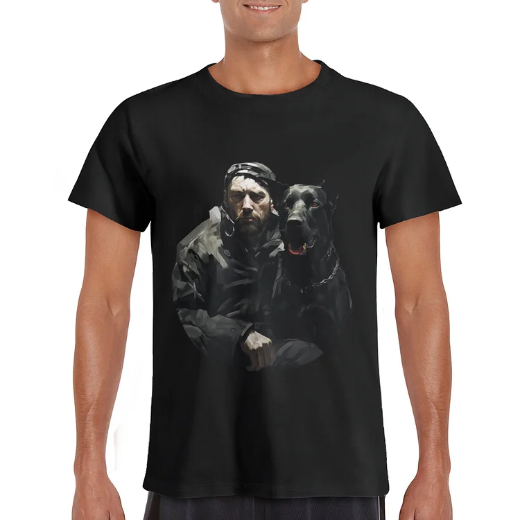 T-Shirt The soldier With His Dog