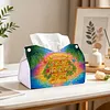 DIY Diamond Art Tissue Box Holder Best Mom PULeather Diamond Art Desktop Organizer Resin Rhinestone Storage Organizers Gem Art Home Office Decor Craft Gift for Women