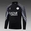 Joyfball 2025/2026 Psg Paris Saint-Germain Half-Pull Training Suit Black Jersey
