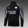 2025/2026 Psg Paris Saint-Germain Half-Pull Training Suit Black Football Shirt 1:1 Thai Quality Set