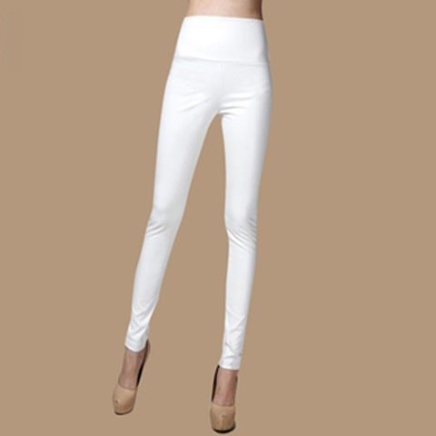 Women Winter Sexy Leggings Female Faux Leather High Waist Elastic Pencil Pants | IFYHOME
