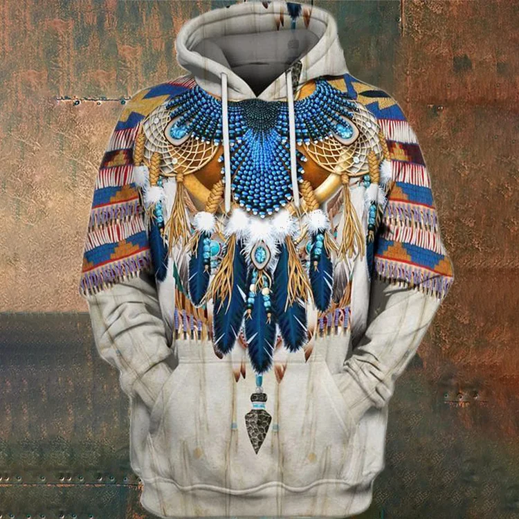 Broswear Native American Steller'S Jay Long Sleeves Hoodie