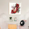 Red High Heels Full Stamped Cross Stitch 11CT 3-Strand 40x40cm