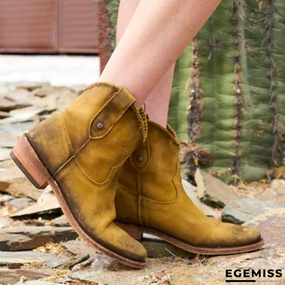 Chunky Heel Women Ankle Martin Boots | EGEMISS