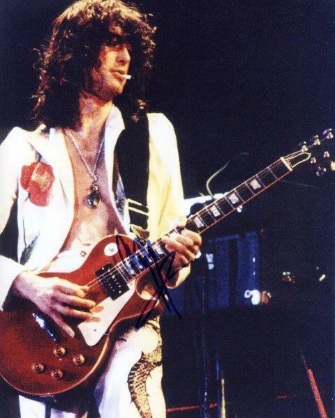 REPRINT - JIMMY PAGE Led Zeppelin Signed 8 x 10 Glossy Photo Poster painting RP Man Cave