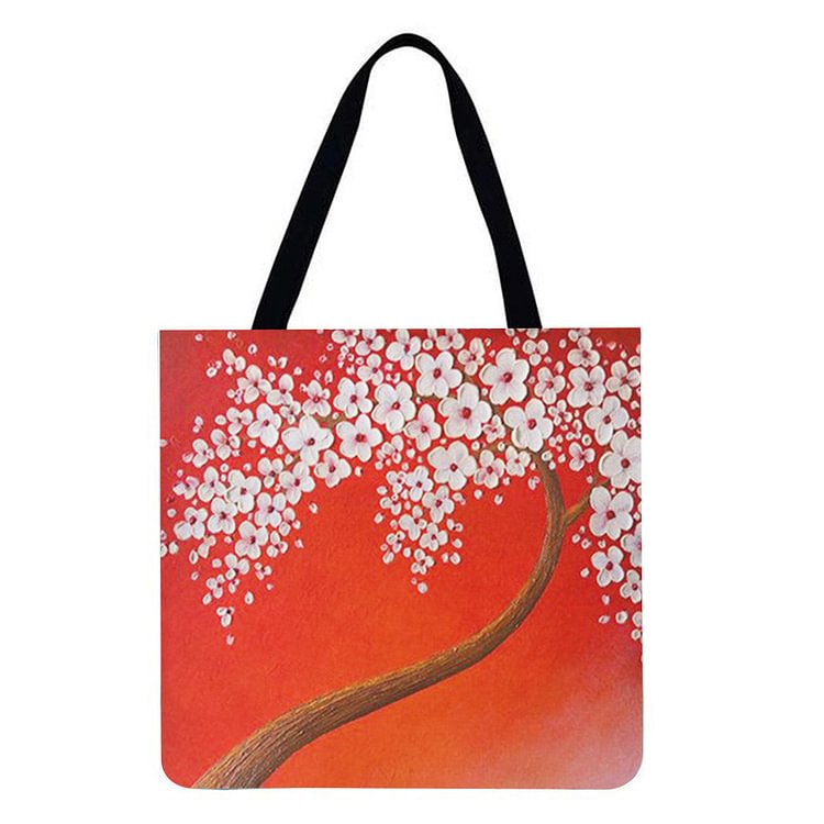 Oil painting linen tote bag