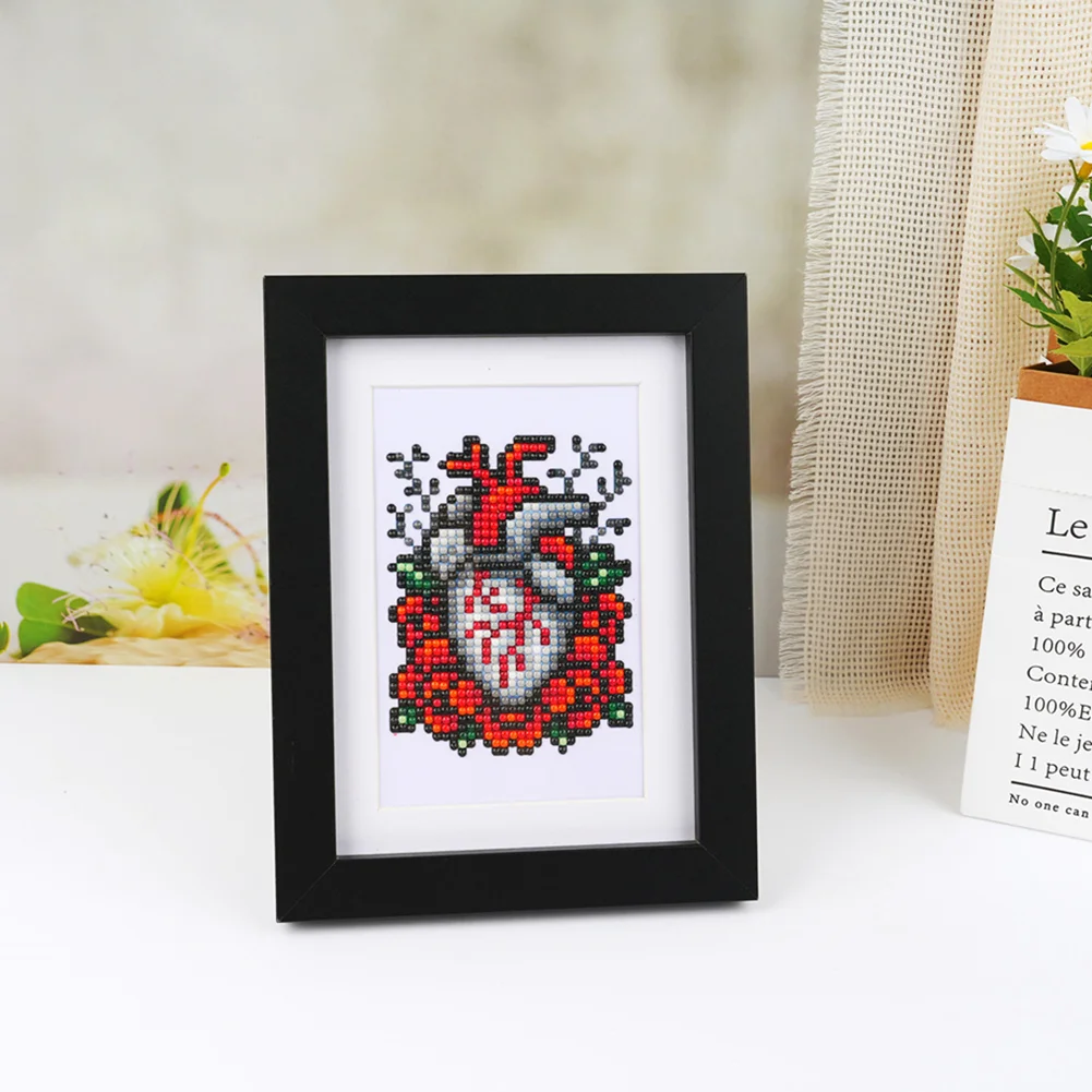 16pcs Demon DIY Mini Partial Round Diamond Painting Set Desktop Decor No Frame(12*17cm)