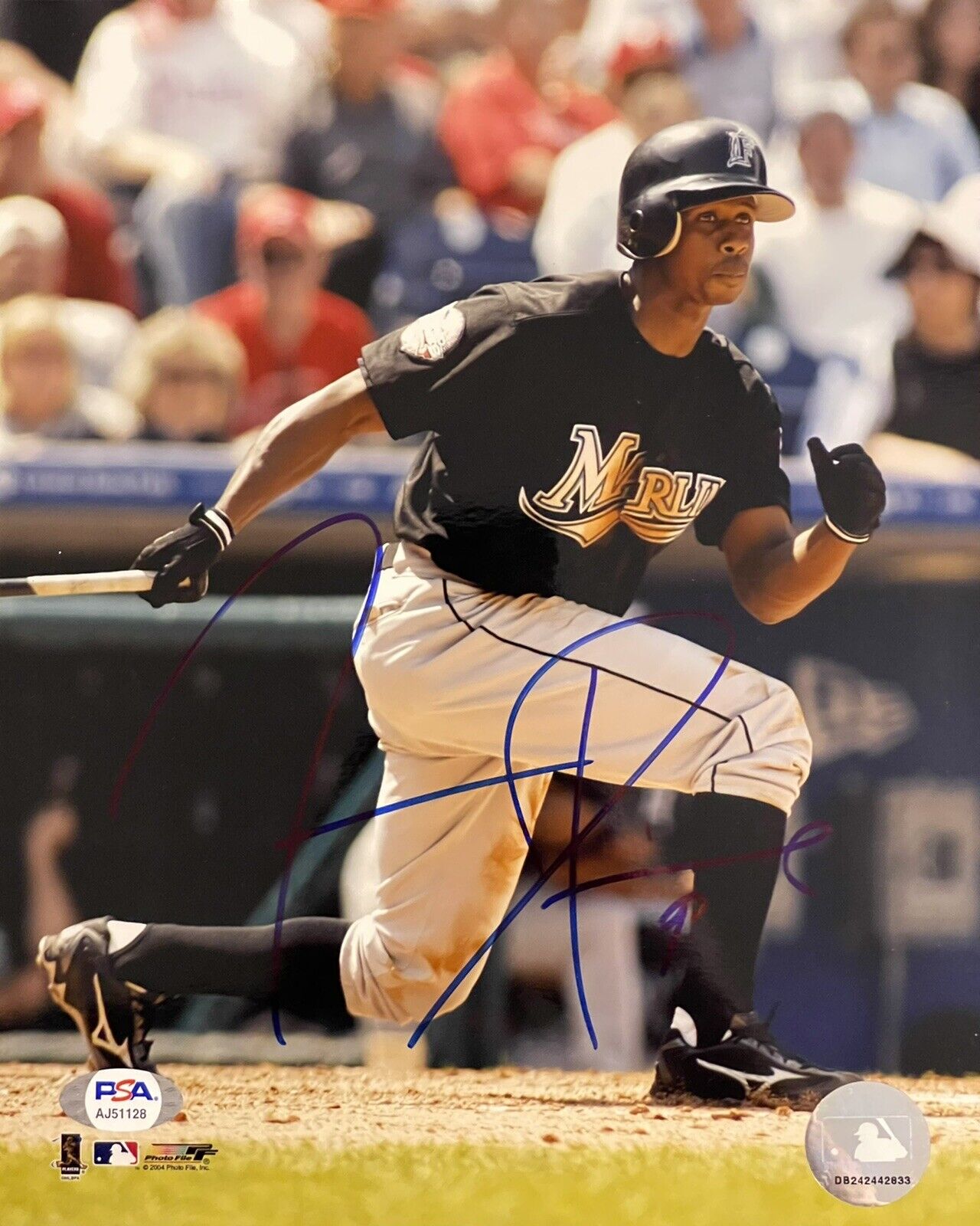 Juan Pierre Signed Autographed Miami Marlins 8x10 Photo Poster painting World Series PSA/DNA