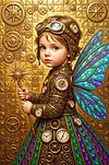 Luxury AB Velvet Diamond Painting Kit - Steampunk Baby