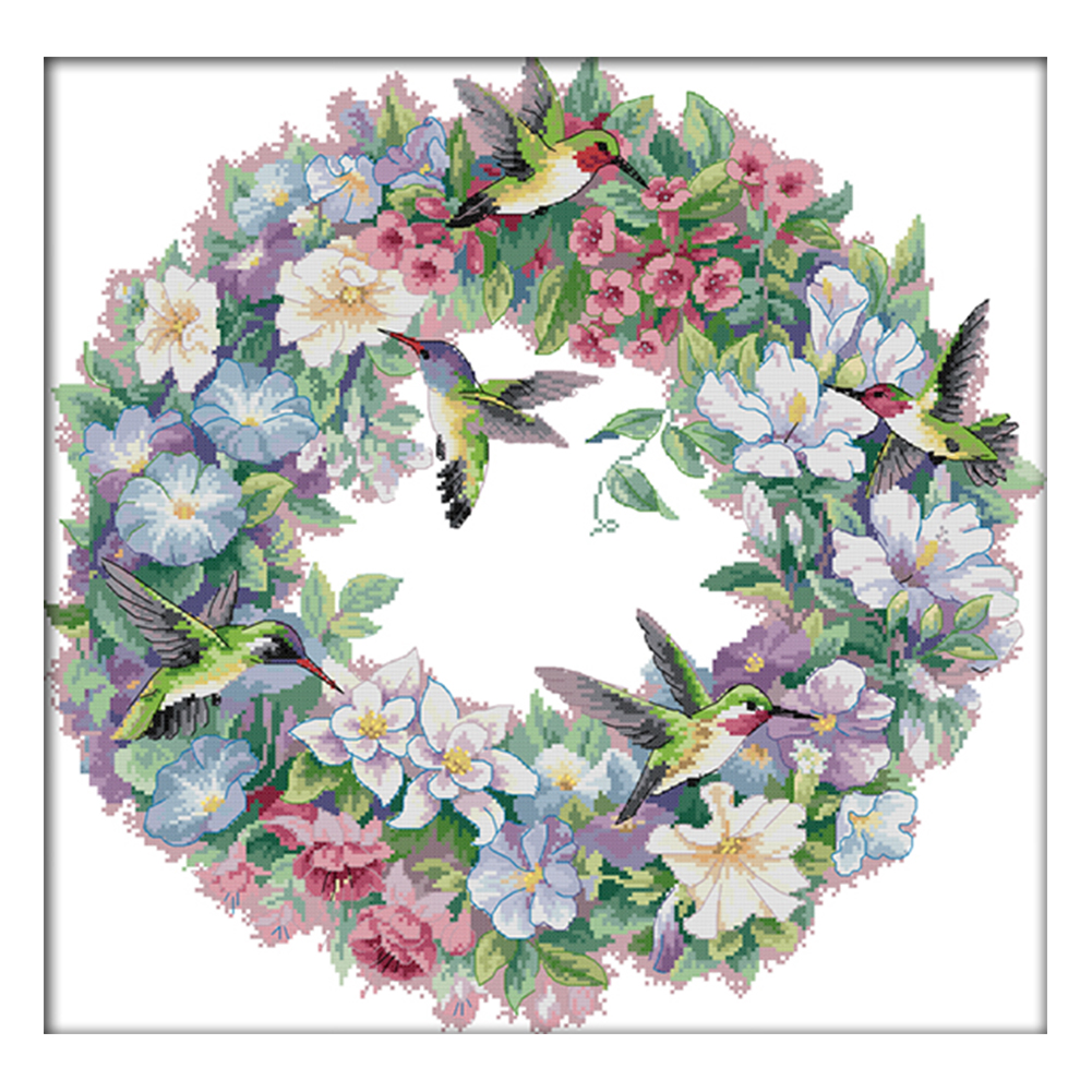 

Bird Garland - 14CT Stamped Cross Stitch - 51*50CM, 501 Original