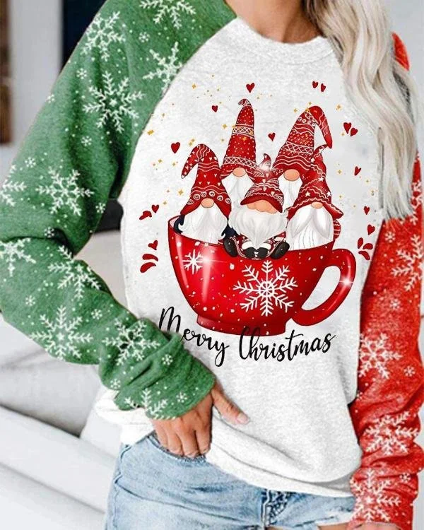 Merry Christmas Bleached Sweatshirt