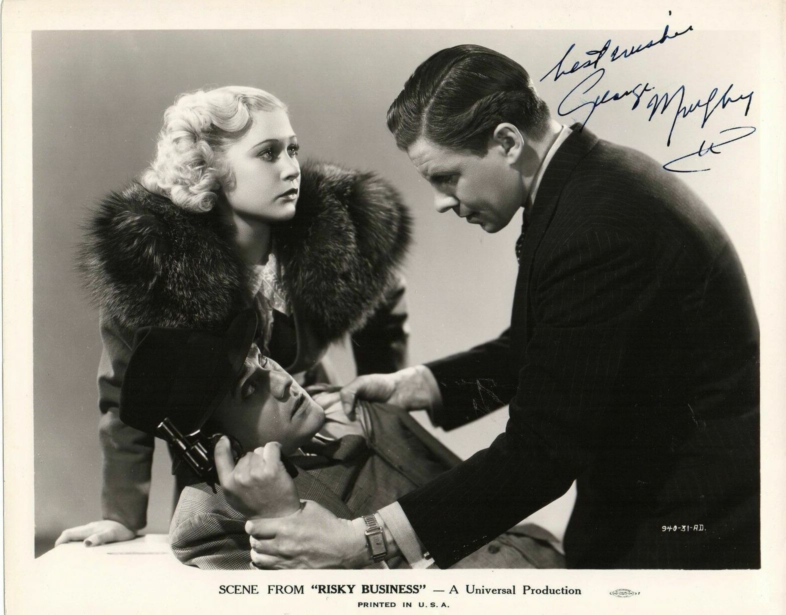 GEORGE MURPHY (DECEASED) 1939 FILM RISKY BUSINESS