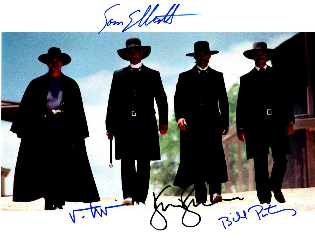 Tombstone Cast Val Kilmer Paxton+2 signed 11x14 Picture autographed Photo Poster painting picCOA